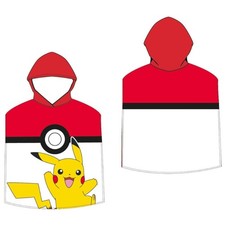 Pokémon Pikachu Kinder Bade Poncho Kapuzenhandtuch 50x115cm Baumwolle Handtuch