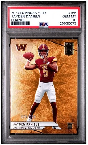 2024 Panini Donruss Elite - Rookies Jayden Daniels #165 Orange /399 PSA 10 (RC)