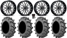 ITP Hurricane 20" Wheels Machined 37x9.5 BKT 171 Tires Textron Wildcat XX