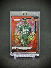 C.J. Mosley 2024 Panini Prizm FOTL Red Shimmer Prizm /35 SSP NY Jets