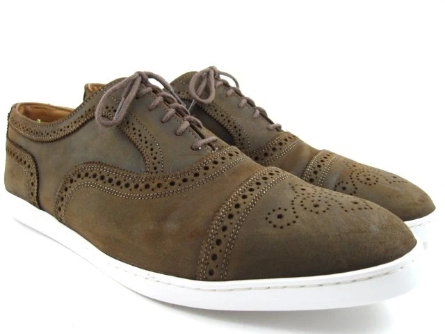 Allen Edmonds "STRAND" Casual Suede Oxford Sneakers 13 D Brown Waxed(618N) - Image 2 of 4