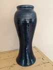 Bauer Pottery 20-in Indigo Blue Vase B3319 1920s Hairline