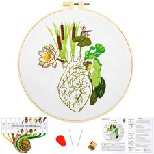 Crafmanoe Embroidery Kits for Beginners Adults, Heart Embroidery Starter Kits