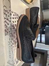 Woman  s Black Franco Sarto Loafers Sz 7