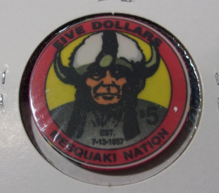 MESQUAKI NATION INDIAN BINGO CASINO $5 Gaming Poker Casino Chip Tama Iowa