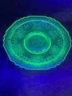 Vintage Uranium Depression Glass Dish
