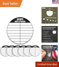 12 Pack Writable Scope DOPE Sticker for Long-Range Shooting- Scope Sticker Ca...