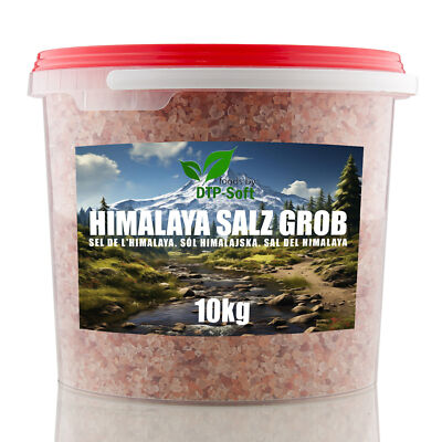 10kg Himalaya Pink Salt Eimer Körnung grob 3,0-5,0mm Salz aus Pakistan 10 kg