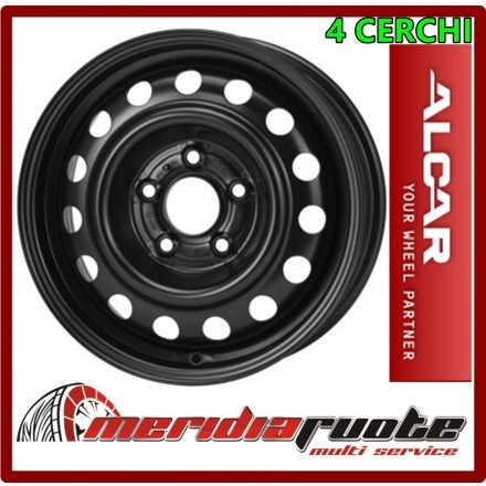 KFZ 8887 KIT 4 CERCHI IN FERRO FIAT 500X 334 2015 DA 16" 6,5J 5X110 ET40 65,1
