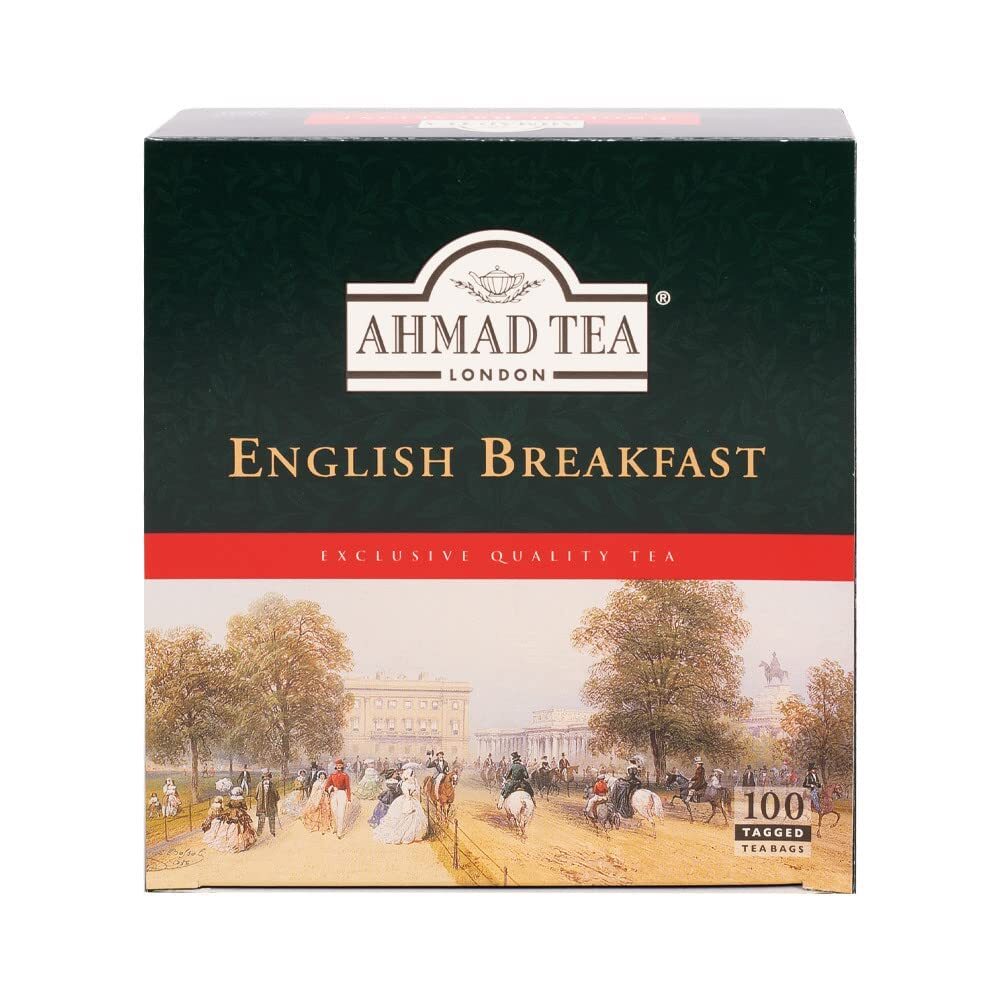 English Breakfast Tea Bags 100 Count Bold Smooth Flavor Caffeinated