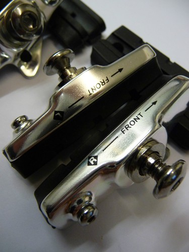 BRAKE BLOCKS 2 Pair Clarks ROAD Pads Shoes Bicycle Bike Racing CP240 CHROME - Picture 8 of 11