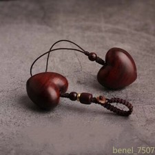 Rosewood Red Love Woman Mobile Phone Chain Hand-woven Solid Wood Car Key Chain