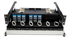 96 Fiber 2RU Rack Mount FDP Patch Only w/ 24 LC/UPC Quad Adapters Singlemode
