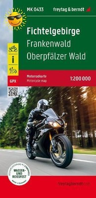 Fichtelgebirge Motorradkarte 1200000 Freytag & Berndt 9783707919875 NEU Bogen