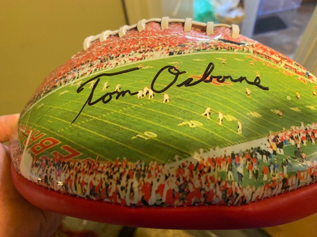 Coach Tom Osborne Signed Nebraska Memorial Stadium Rare
