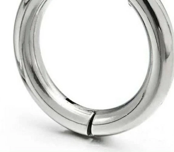 ORECCHINI CERCHIO ACCIAIO INOX Colore Argento Uomo Donna Orecchino Unisex Italia - Immagine 4 di 4