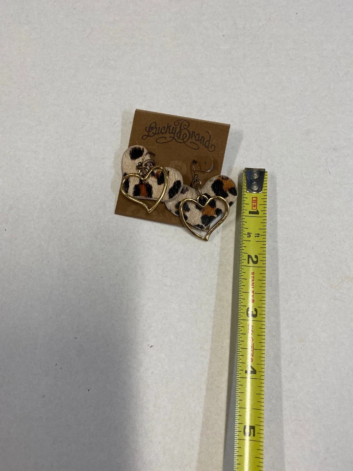 Lucky Brand Leather Earring Semi Precious Accents - Image 4 of 4