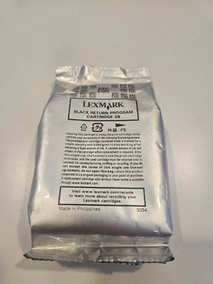 ORIGINAL AUTHENTISCHE LEXMARK 28 SCHWARZE TINTENPATRONE OHNE BOX