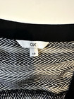 <!--F#f_0-->Cue Womens Black & White Herringbone Blouse Size 10<!--F/-->