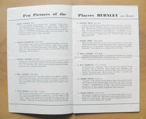 1947 FA Cup Final BURNLEY v CHARLTON ATHLETIC *Exc Condition Football Programme* - Picture 2 of 5