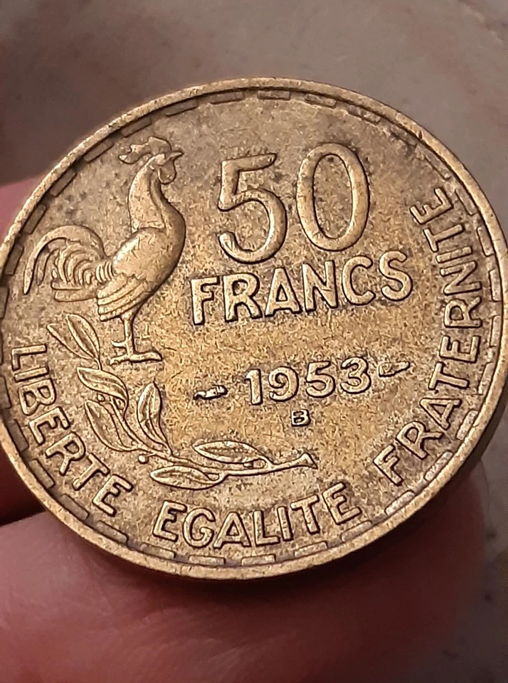 50 Francs Guiraud 1953B Cupro Aluminium - Photo 3/4