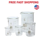 5 Pack Glass Lab Pyrex Beaker Set Measuring Cup 50/100/250/500/1000 ML White