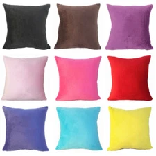 Candy Color Pillow Case Home Sofa Office Car Décor Soft Velvet Cushion Cover