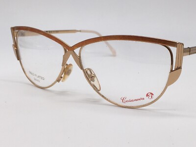 Casanova Brille Damen Gold Plated 24 Kt 1980er Vintage retro C02 CC3