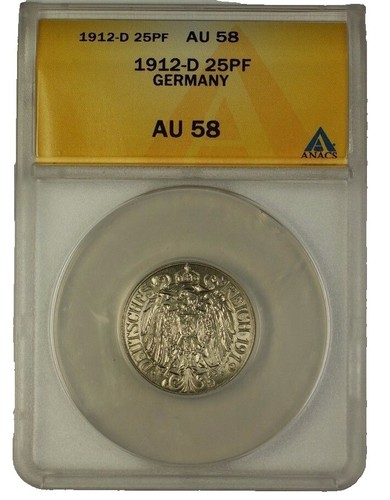 1912 D Bavaria Bayern German States Otto 3 Mark Silver Coin NGC Au