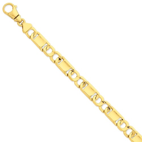 14k Yellow Gold 10.4mm Hand Polished 