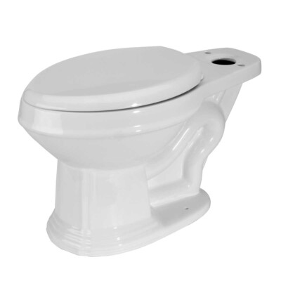 White Sheffield Elongated Toilet Bowl with Slow Close Seat Renovators Supply
