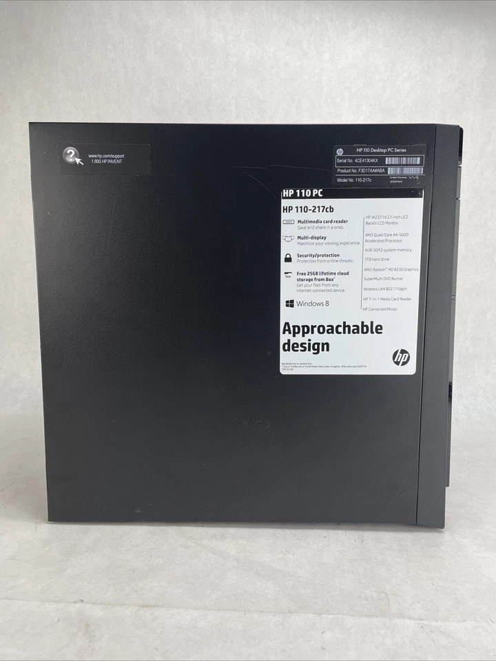 HP 110-217cb MT AMD A8-5000 1.5GHz 4GB RAM No HDD No OS - Image 4 of 4