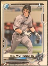 2021 BOWMAN DRAFT CODY MORISSETTE MIAMI MARLINS PROSPECT #BDC-88 1ST BOWMAN 