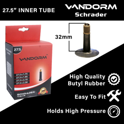 Reifen 27 5 Vandorm 2er Pack 27,5 X 1,50-2,30 – Mit Schrader Ventil, Für 27, 5 Zoll Räder MTB Schlauch