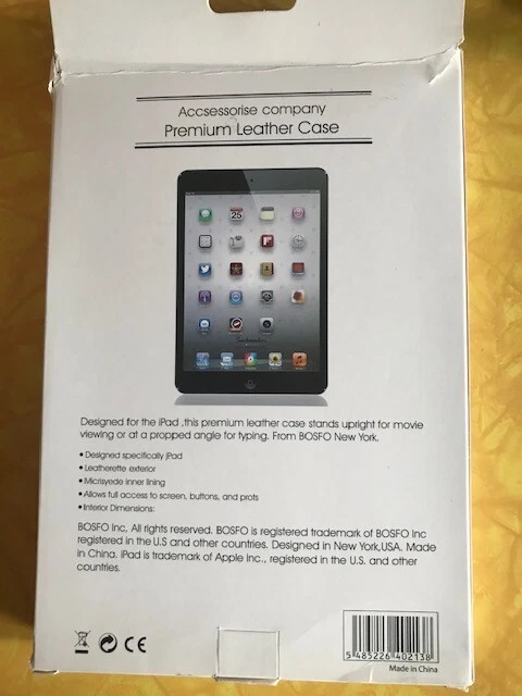 iPad Mini 1/2/3/4/5 Leather Folio Case - Brand New in Box - FREE SHIPPING - Image 2 of 4