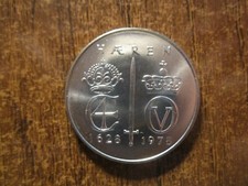 1978 NORWAY 5 KRONER 350th ANNIVERSARY OF NORWEGIAN ARMY