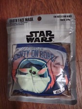 Disney Star Wars Baby Yoda Cloth Face Mask Washable and Reusable Youth 3 PK