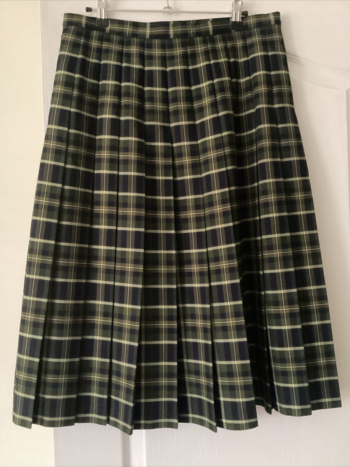 VINTAGE Eastex Green Tartan Pleated Skirt Kilt Size 16 BNWOT eBay