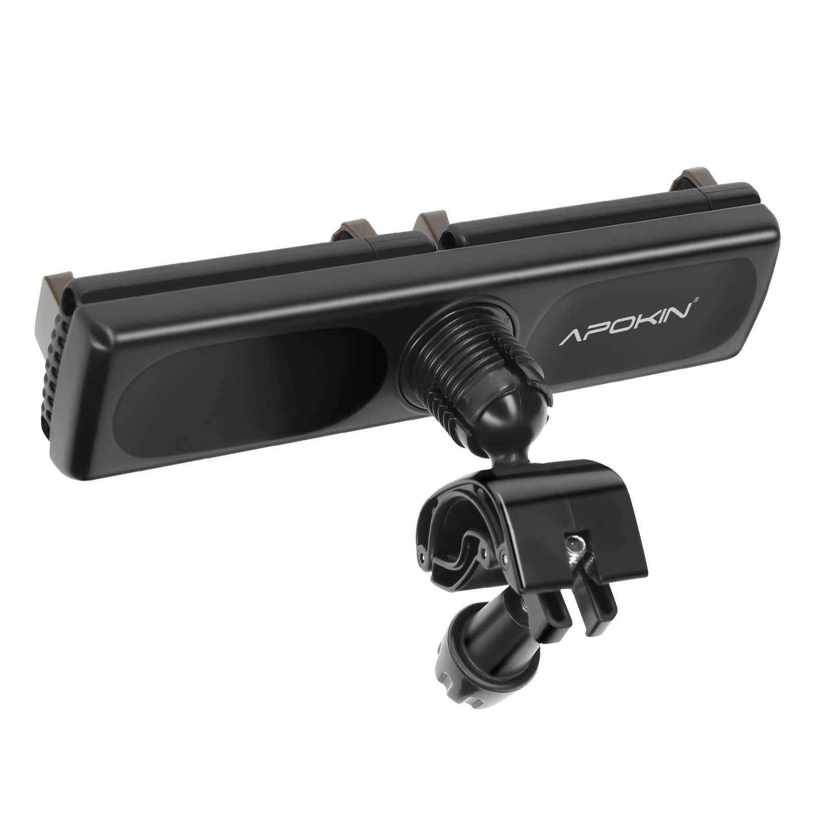 Double Support Téléphone Multi Usage Noir pour Poussette et Guidon de Vélo