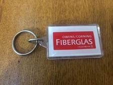 OWENS CORNING FIBERGLAS ADVERTISING KEYCHAIN
