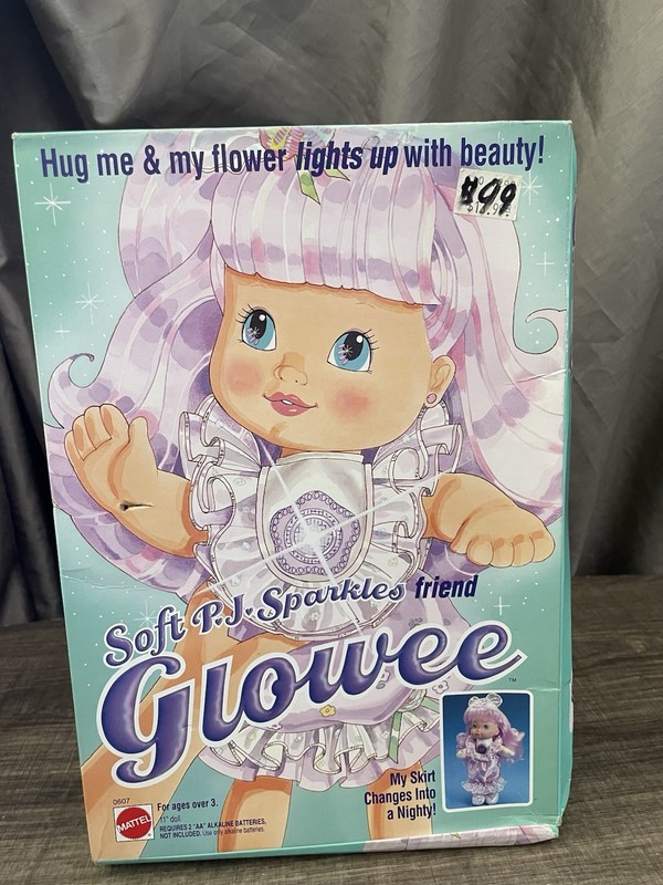 Vintage PJ Sparkles Friend Glowee Doll NIB Rare Light Up 90s Toy