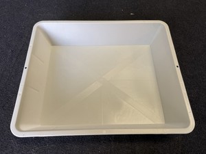 Multi Functional Plastic Trays, Utility Tote, Gray 18”x14.5”x3.75” qty 16