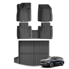 New Car Floor Mats Cargo Liner Trunk Pads TPE 3D Foot Mats Black Left Hand Drive