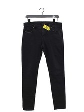 Massimo Dutti Women's Jeans UK 14 Black 100% Other Skinny