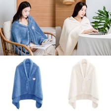 Coral Fleece Blanket Cloak for Warmth Air Conditioning Room Home Use Sleep