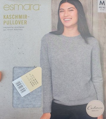 esmara Damenpullover Kaschmir Pullover Cashmere Qualität GRAU - Gr. M (40/42)