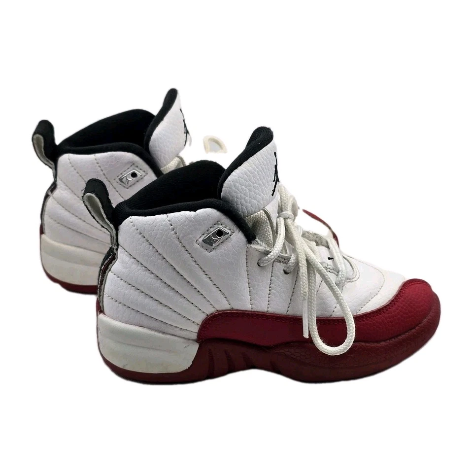 Air Jordan 12 Retro Rojo Cereza Blanco 151186-116 Talla 11c NIÑO Limpio  Foto 3 de 4