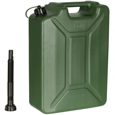 Kraftstoffkanister 20L Stahl Kunststoff, Benzin Dieselkanister oliv UN 3H1/Y/150 - Bild 1 von 3