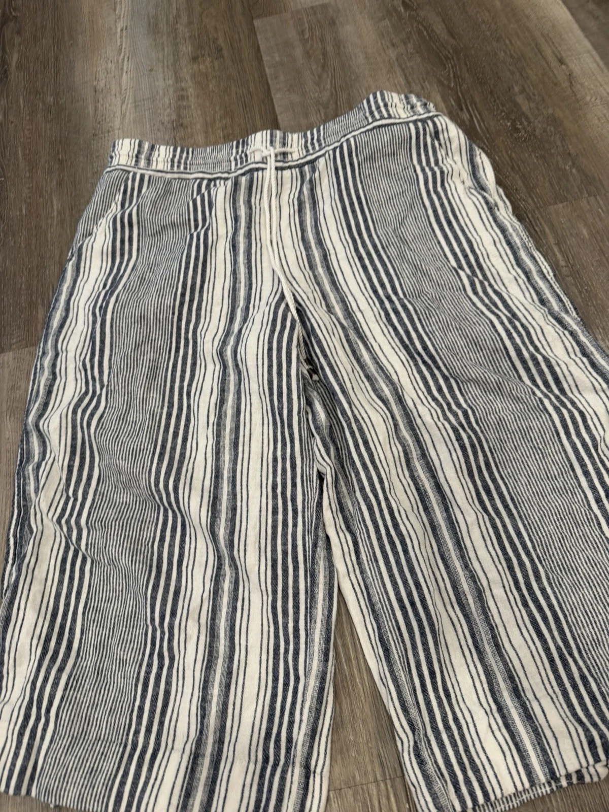 TIME AND TRU WOMEN CASUAL LOUNGE STRIPED PULL ON CAPRI PANTS XL