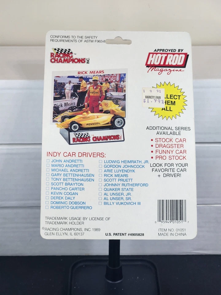 Racing Champions Indy Car 1989 1:64 Geoff Brabham Foto 2 de 2